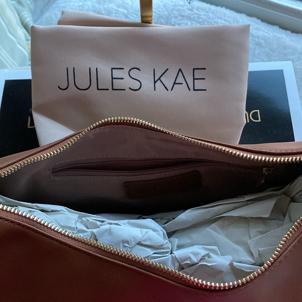 Jules Kae NWT Rare Zola Vegan Leather Bag in Cognac - sold out online!!! - Picture 11 of 13